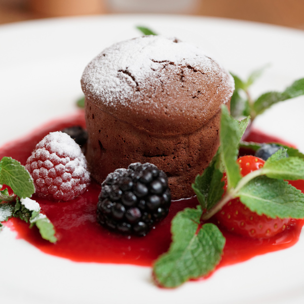 Decadent Hot Blackberry Soufflé