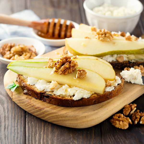 Honey Pear Bruschetta