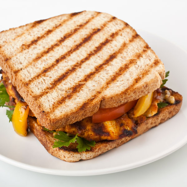 Grilled Mandarin Tangerine Achiote Chicken Sandwich