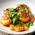 Shareable Meals | Grilled Shrimp with Kiwi & Prickly Pear Gastrique by Scott Mullen, Executive Chef, Shenandoah Crossing Resort,