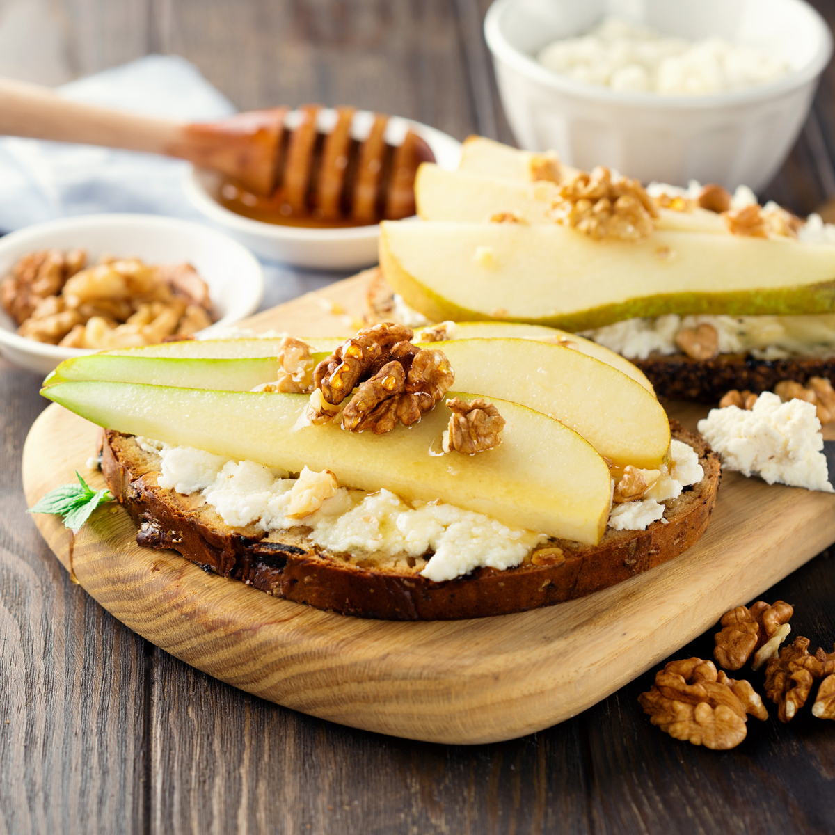 Honey Pear Bruschetta