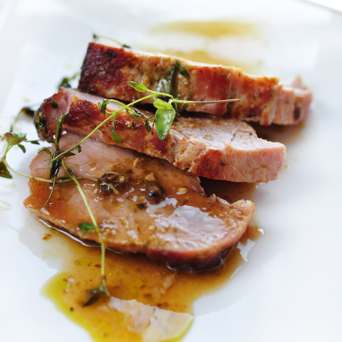 Pork Loin with Apricot Jus