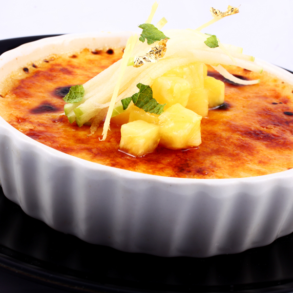 Carmelized Pineapple Creme Coconut Brûlée