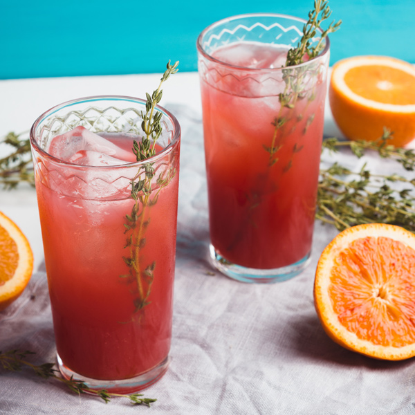 Blood Orange Ginger Ice Tea