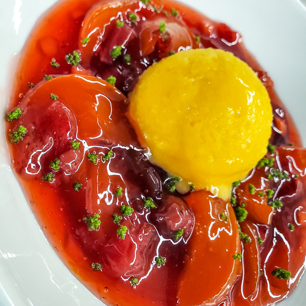 Peach Ginger Ice Cream