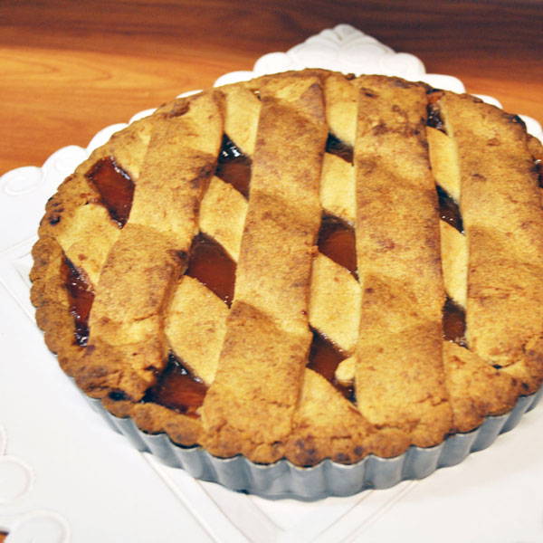 Peach Ginger Linzer Torte
