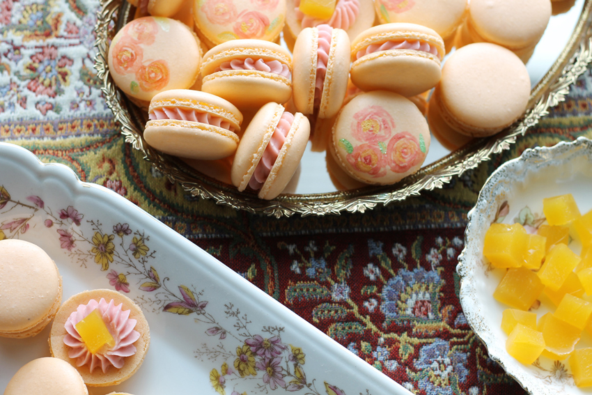 Peach Ginger Macaron