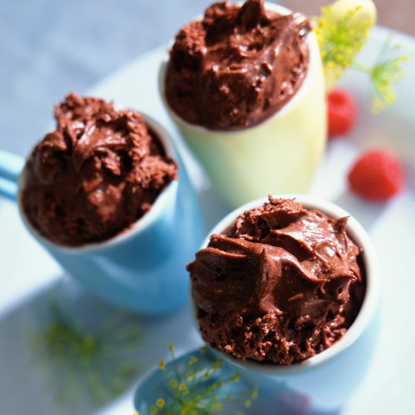 Strawberry-Milk Chocolate Affogato Mousse