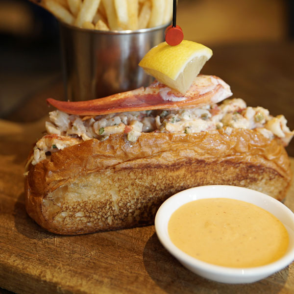 Connecticut-Style Lobster Roll with Red Jalapeño Aioli