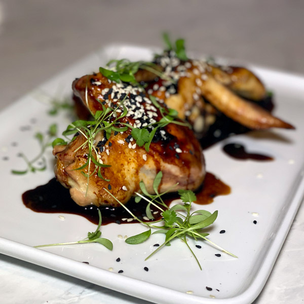 Chicken Wings with Honey Pomegranate Glaze