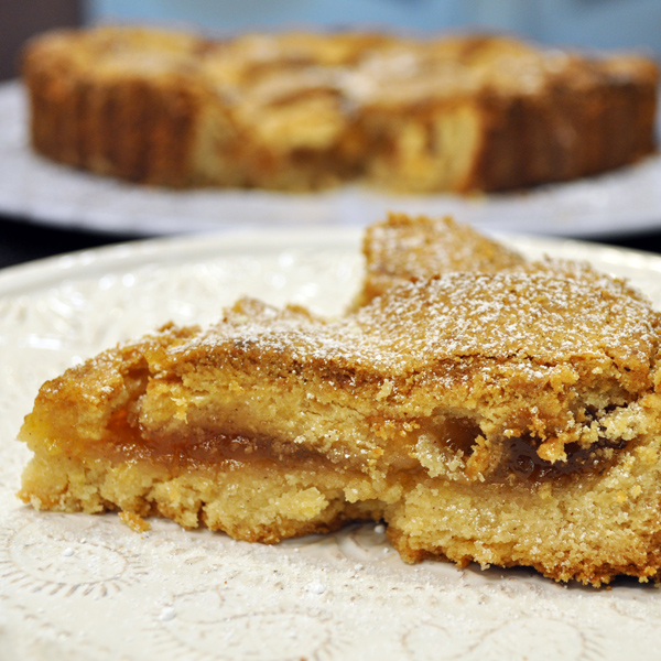 Peach Ginger Linzer Torte