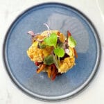 Chef-Aaron-LeRoi-Fried-Lobster-Tail,-Plantain-Mash,-Caribbean-Sauteed-Peppers-&-Onions-with-Caramelized-Pineapple-600