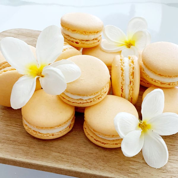 Mango Passion Fruit Macarons